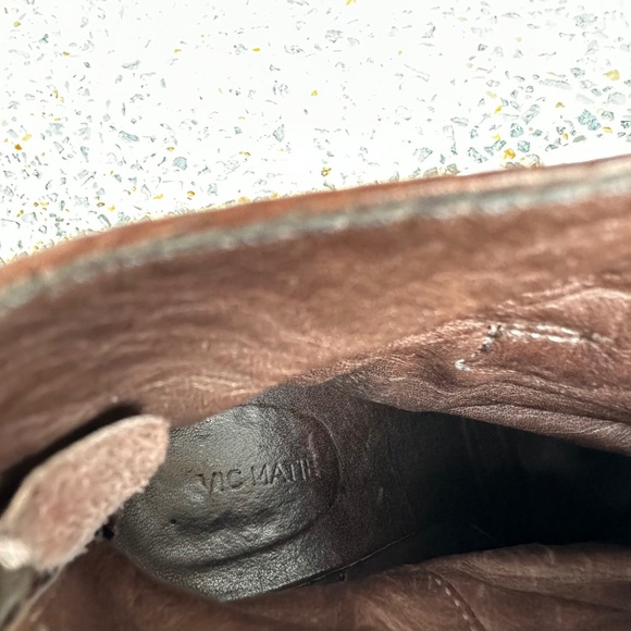 VIC MATIE Brown Leather High Heel Ankle Bootie EU 38 - Picture 2 of 13